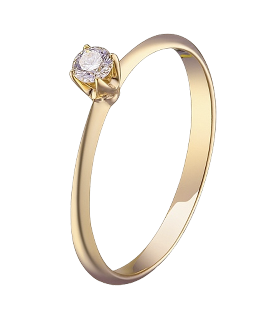 Gold Ring With Zirconia